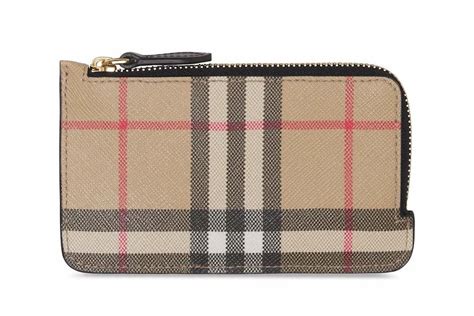 burberry leather zip card case|Burberry check card case.